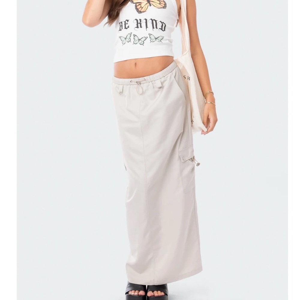 Edikted Cream Pencil Skirt